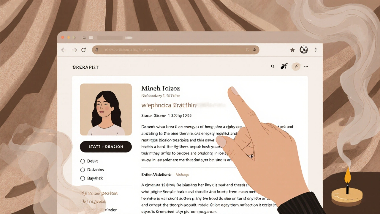 Ruka vybírá masérku podle detailního popisu jejího přístupu, ne podle fotografie.