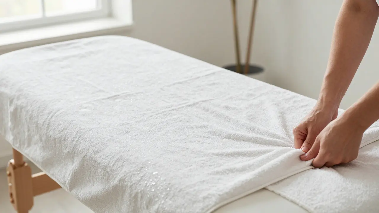 Bavlněná vs polyesterová prostěradla pro masážní lehátko - co je lepší?
